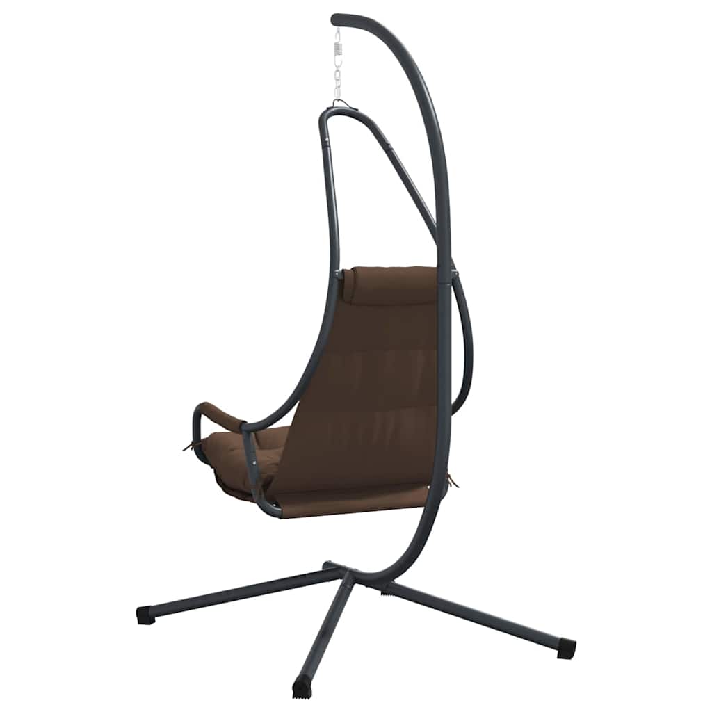 Hanging Egg Chair Coffee Brown 94 x 107 x 196.5 cm Steel