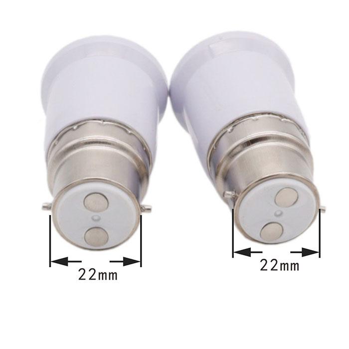 4/10/20/50pcs B22 to E27 Bulb Adapters Bayonet Lamp Base to Screw E26 E27 Bulb Holder Converter Two-Pin Socket to Edison Base