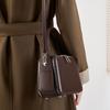 HIFASHION Гладкая Кожаная Сумка с Верхней Ручкой Женская Повседневная Рабочая Ежедневная Маленькая Сумка на Плечо Сумка-Кроссбоди Квадратная Женская Сумка