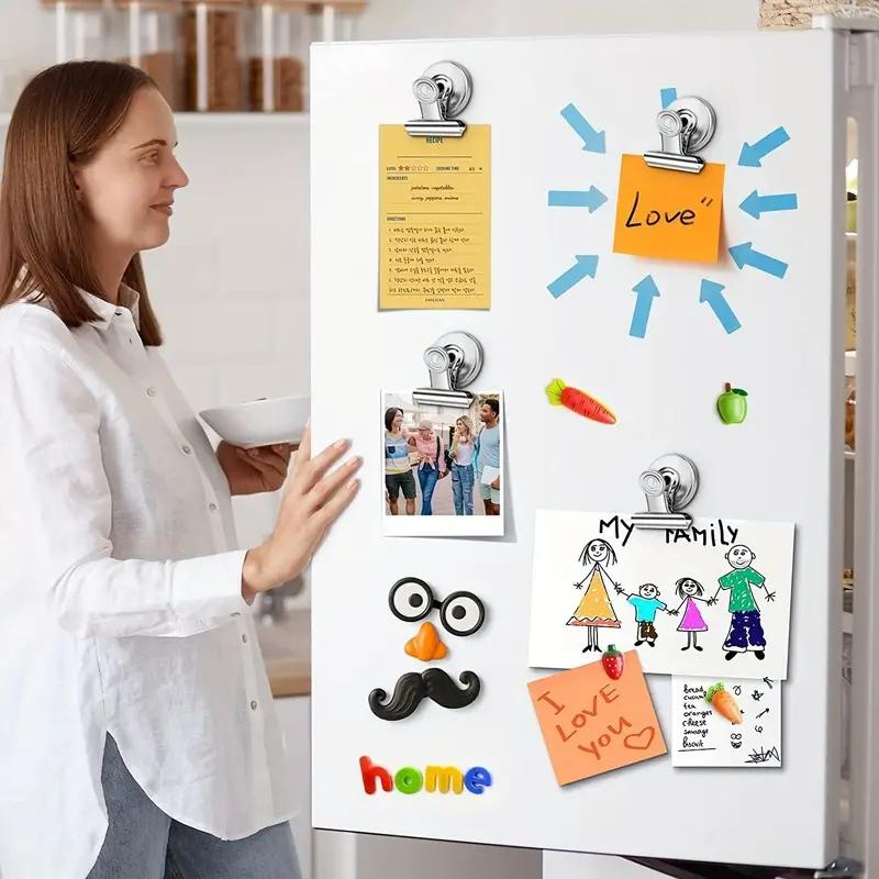 4/8 шт. Магнитные клипсы с сильным захватом для холодильника, Сверхмощные магниты-клипсы для холодильника для белой доски, офиса, шкафчика и POS-дисплеев