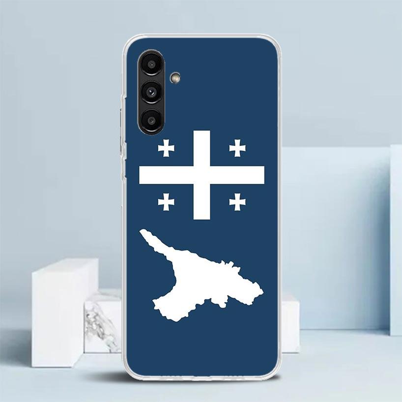 Чехол для телефона с флагом Грузии для Samsung Galaxy A17 A37 A57 A16 A15 A14 A13 A56 A55 A54 A53 A36 A35 A34 A33 A26 A25 A24 A23 Galaxy A5