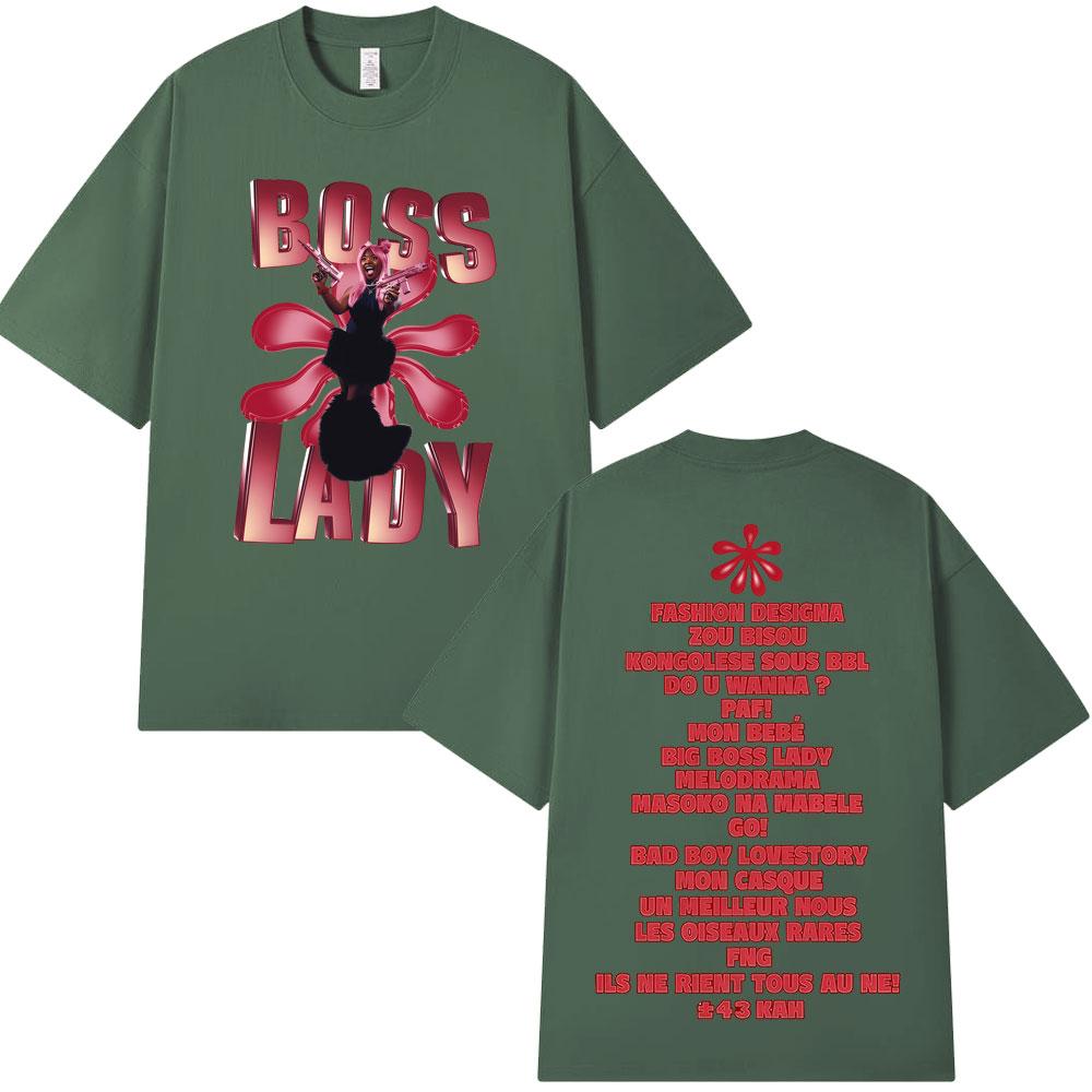 Rapper Theodora BOSS Lady Album Tour Tshirt Unisex Women Clothing Hip Hop Fashion T Shirt Casual Cotton Comfort Oversized Tshirts