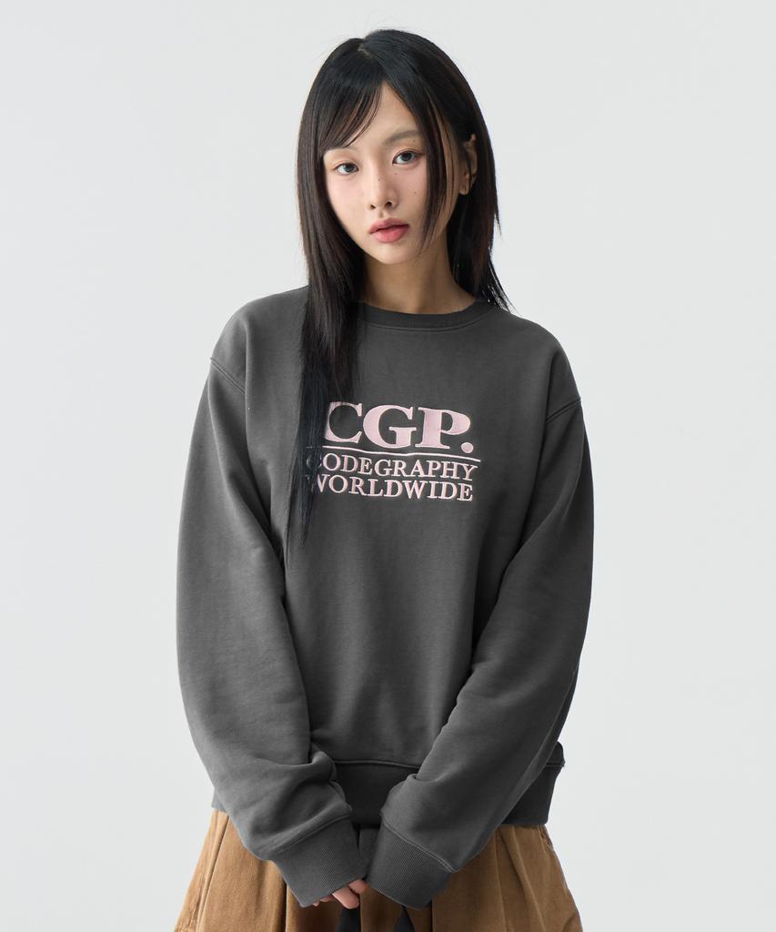 CGP (женщины) Свитшот с квадратным логотипом_Угольный