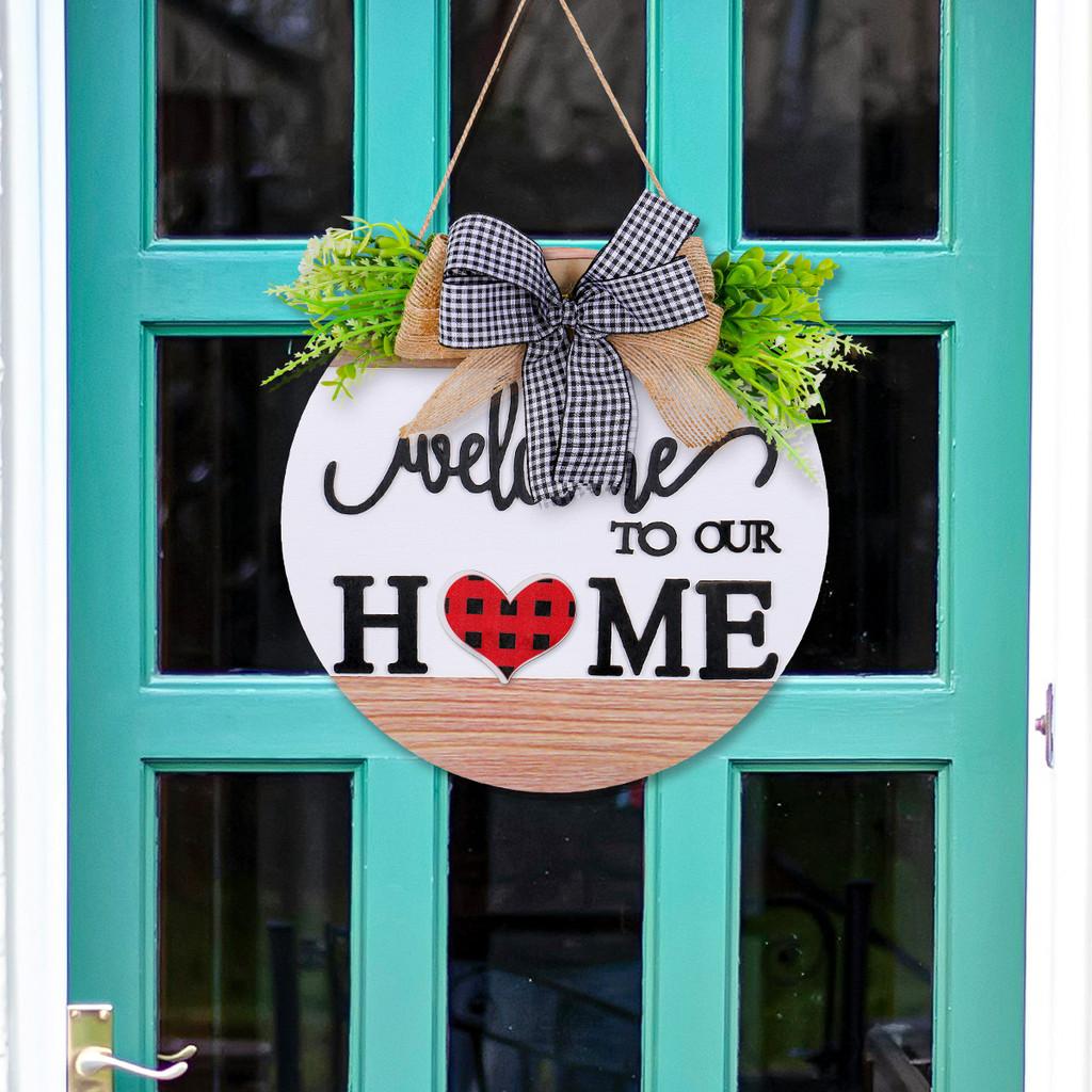 Home Welcome Door Sign With Magnetic Wooden Decor For Diy Festive Decoration