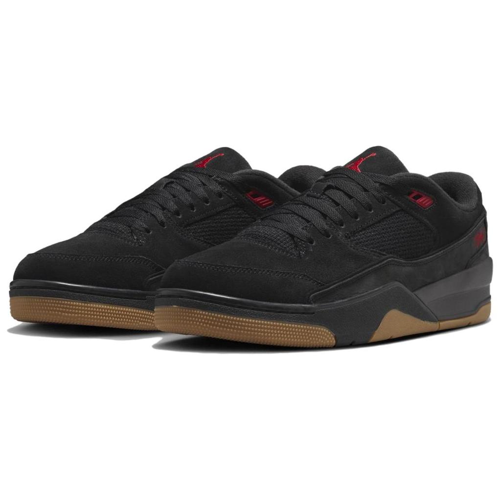 Air Jordan Flight Court Black Red Gum Unisex Sneakers Gum-Medium-Brown Varsity-Red HF3255-001