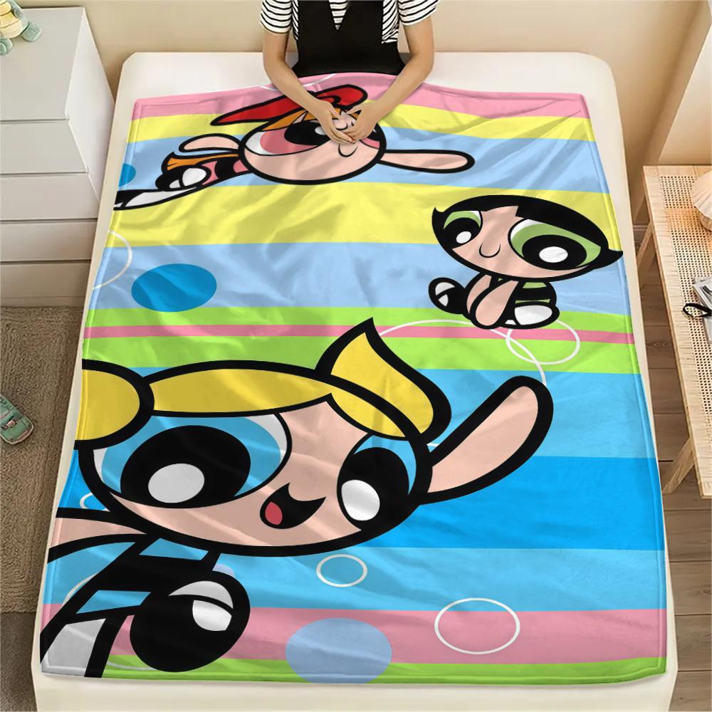 Powerpuff Girls Art Blanket, Powerpuff Girls Fan Cozy Throw, Perfect Gift.chl