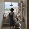 Французская блузка на шнуровке с длинным рукавом шерстяной жилет платье женский осенний новый модный костюм трендовый