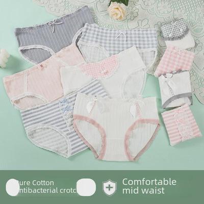 Женские трусики-брифы Lolita из чистого хлопка с дышащей отделкой и средней посадкой