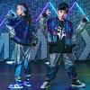 Children's New Year's Performance Costume Set: Silver Sequin Hip-Hop Street Dance Outfits for Boys & Girls