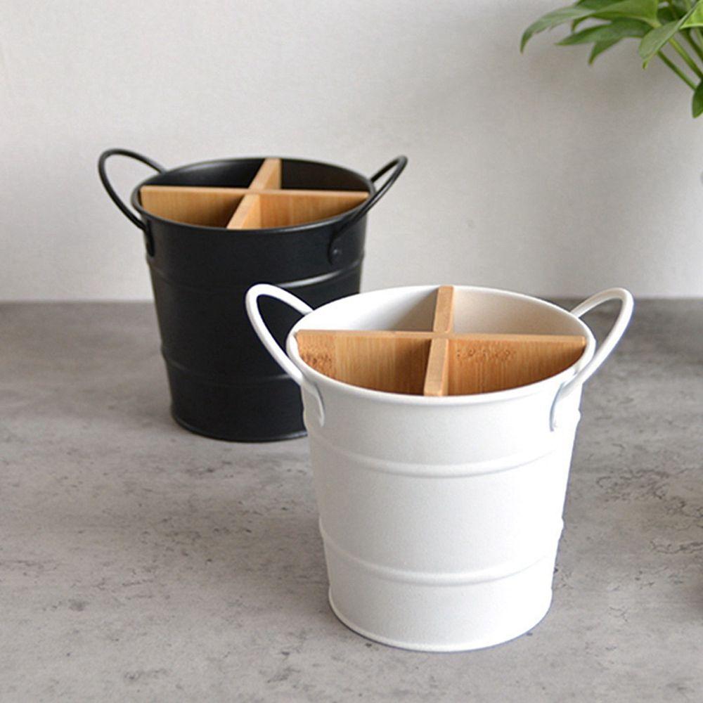 Storage Bucket Cooking Tool Chopstick Holder Cutlery Organizer Spoon Stand Bamboo Tableware Holder