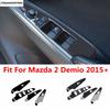 Car Armrest Window Glass Lift Button Switch Panel Decoration Cover Trim Accessories For Mazda 2 Demio 2015- Right Hand Drive