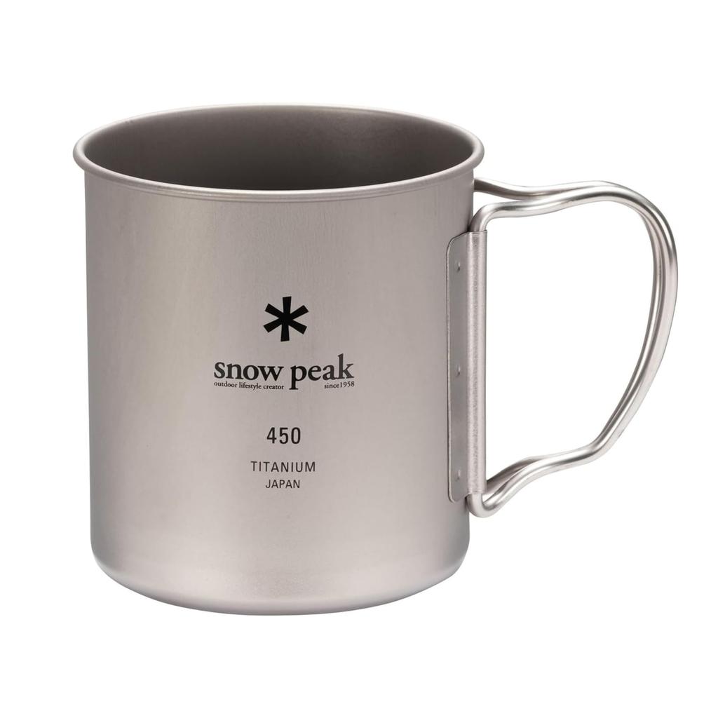 Snow Peak Cup Titanium Single Mug 450ml Lightweight Cup for Outdoor Camping Mug/Sierra MG-143