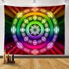 Гостиная в стиле бохо Психоделическое колдовство Общежитие Простыни Домашний декор Красочные Мандала Гобелен Настенный декор