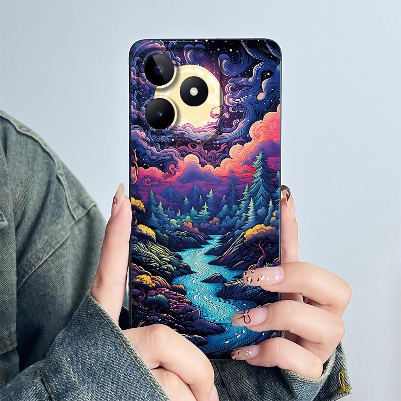 Для Realme C51 RMX3830 C53 Note 50 RMX3834 Чехол для телефона Funda Мягкий силикон Сладкий Расписной Красивый Печатный Защитный Чехол Coque