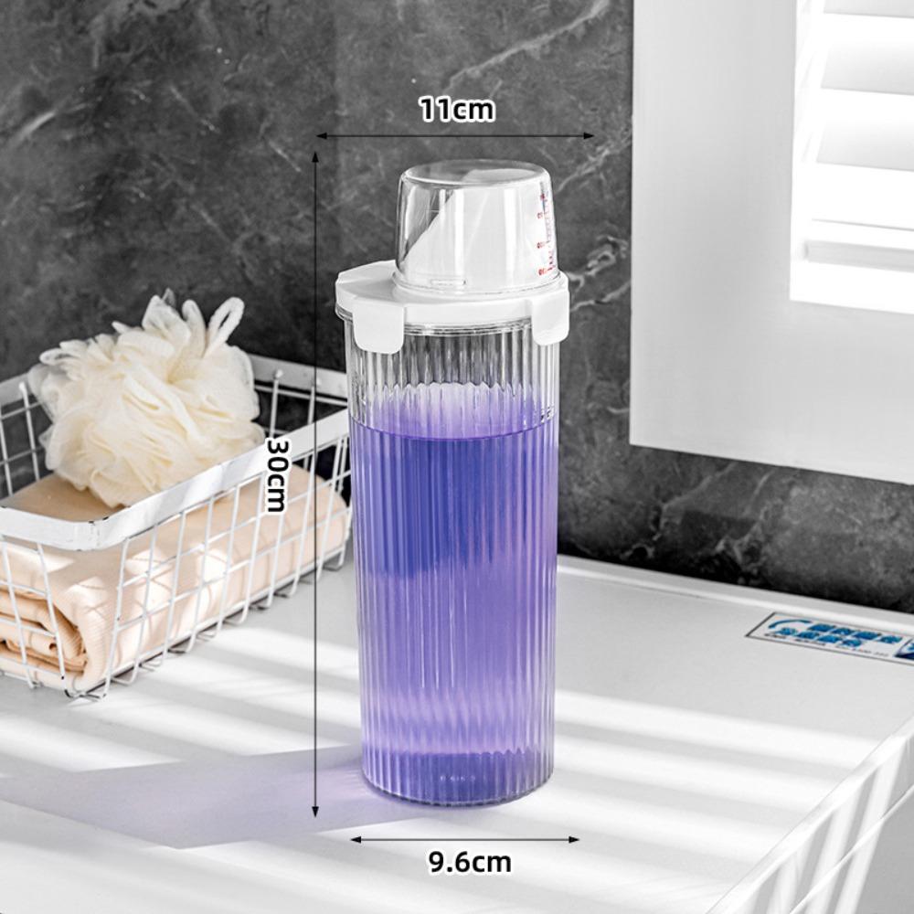 Sealed Laundry Powder Storage Box with Measuring Cup Laundry Room Organization
