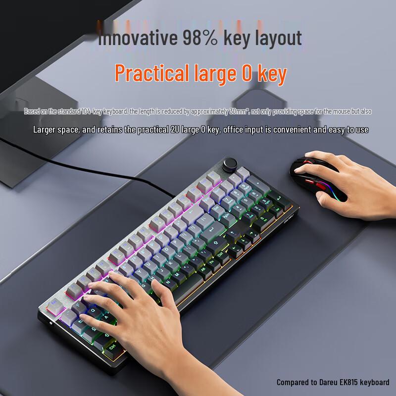 Проводная игровая механическая клавиатура Dareu EK815pro на 98 клавиш