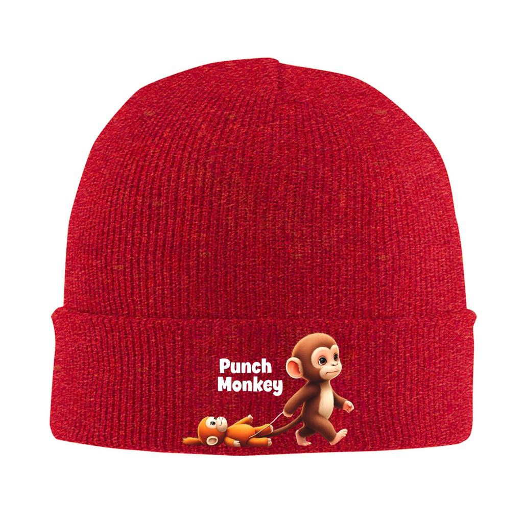 Punch Monkey 4 Beanie Hats  Bonnet Hats Unisex Adult Street Gym Knit Hat Autumn Design Head Wrap Caps