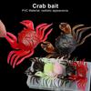 10CM/16.5G Slow Sinking Soft Crab Lure Long Casting Bionic Crab Bait Colorful PVC Artificial Bait Saltwater Freshwater Fishing Accessories