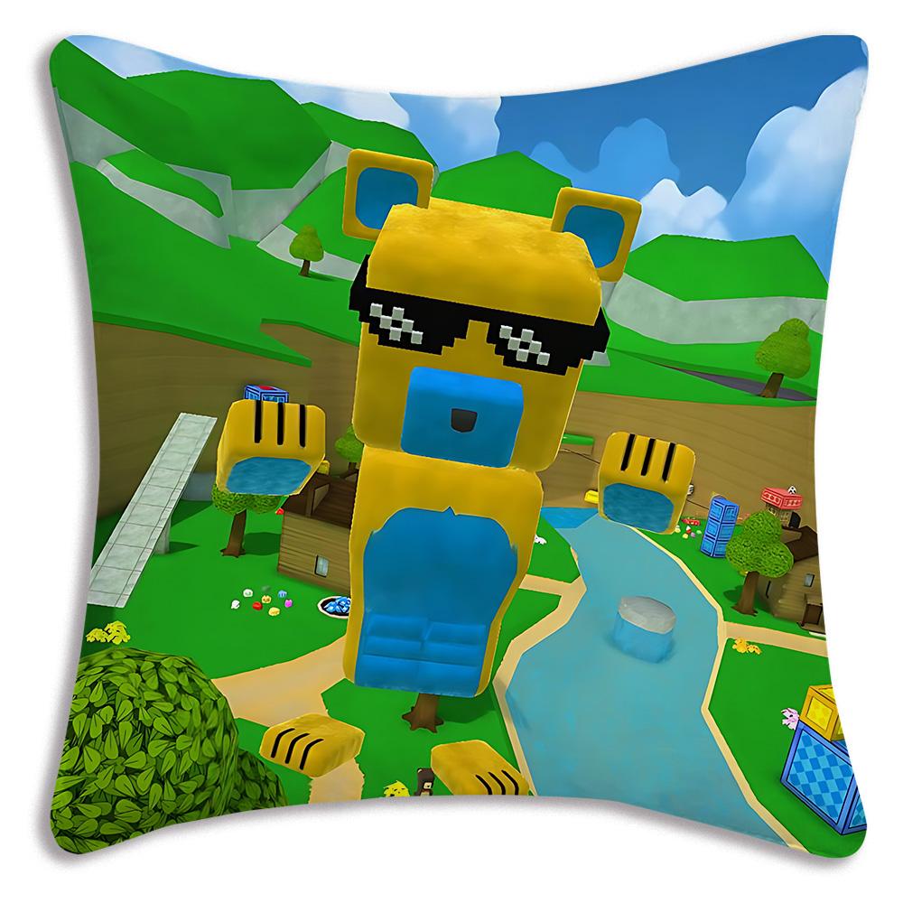 Игровые Подушки-Покрывала S-Super Bear A-Adventure Мультяшные Декоративные Для Дивана Домашние Двусторонние Короткий Плюш Милая Наволочка
