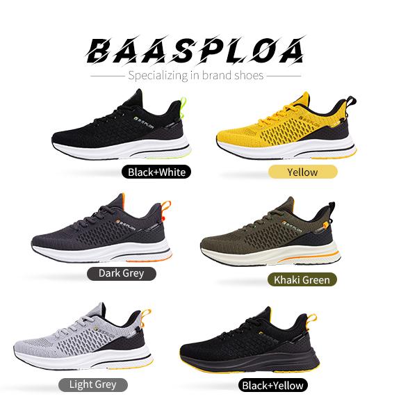 BAASPLOA Мужская обувь, вязаная повседневная прогулочная обувь, дышащие модные кроссовки, оригинальные легкие амортизирующие мужские теннисные туфли