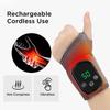 Electric Vibration Wrist Massager Infrared Heated Compress Therapy Hand Massager Rechargeable Heating Wristband Massage Wrap
