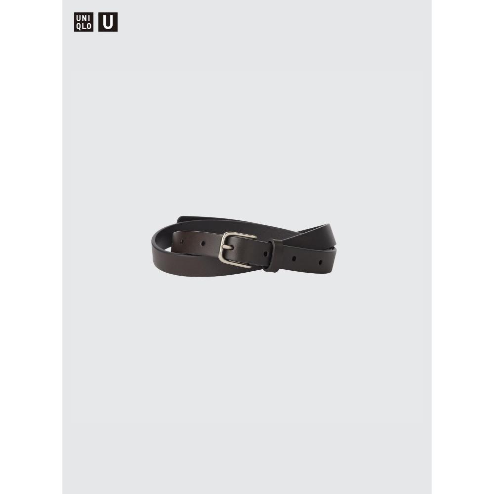 Uniqlo Японский узкий длинный кожаный ремень