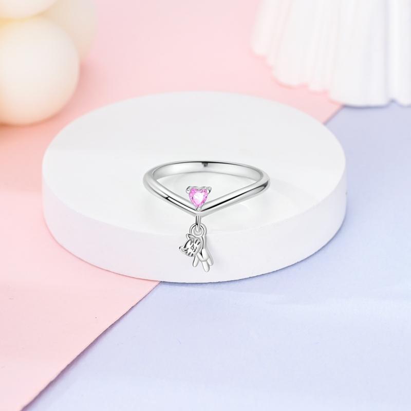 Rings for Women 925 Sterling Silver Pink Cat's Paw Green Mysterious Snake Zircon Rings Fashion Engagement Wedding Jewelry