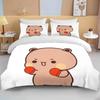 New Bubu Dudu Cartoon Cute Bear Kawaii Christmas Gift King Twin Double Boys Bedding Set Microfiber or Polyester Duvet Cover Set