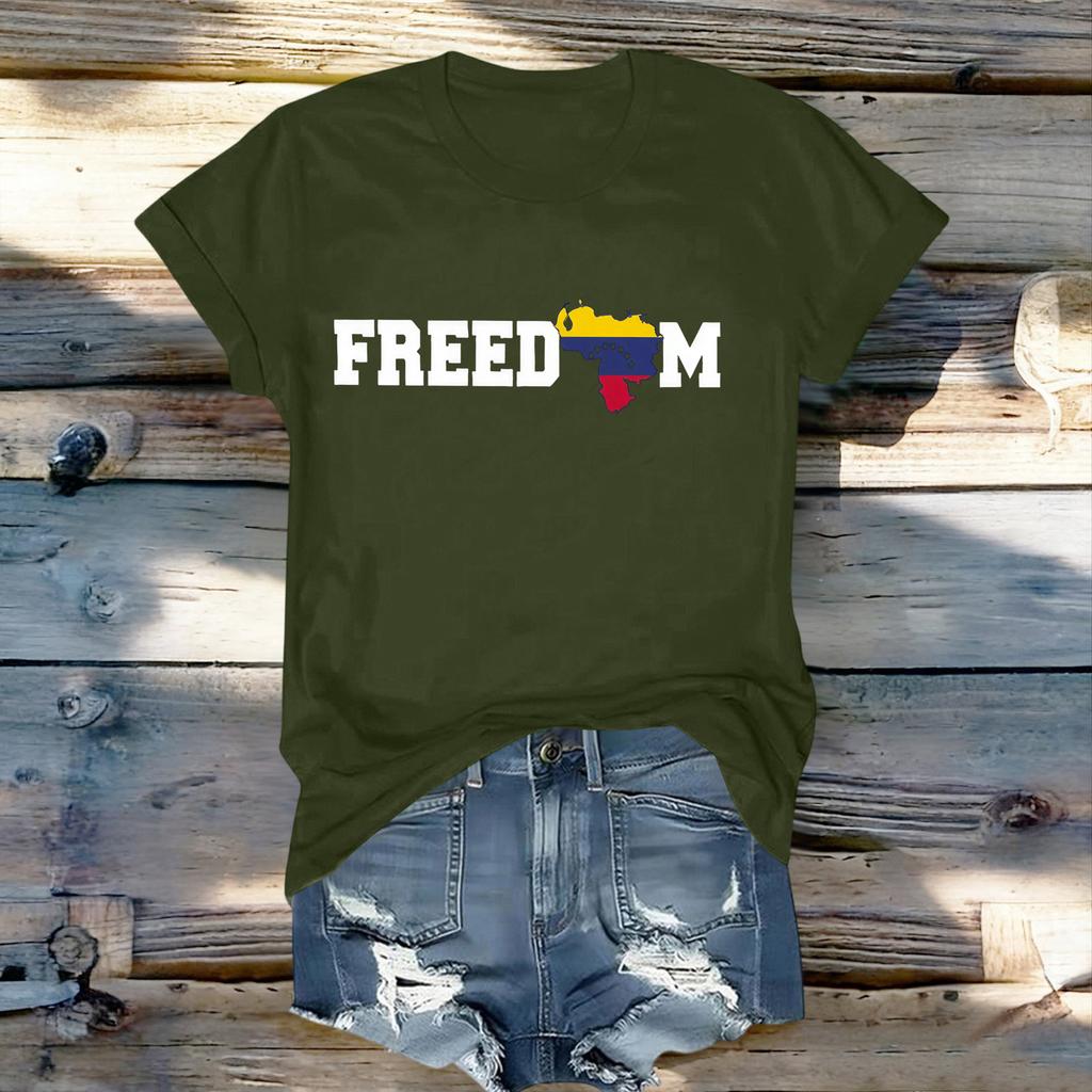 Женская модная футболка с круглым вырезом, повседневная, с ретро-принтом, с короткими рукавами