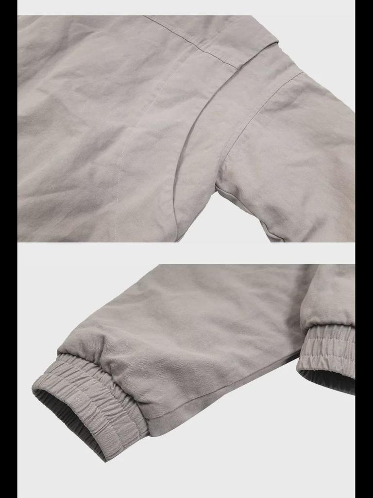 Men's American Fur Collar Plus Velvet Mountain Workwear Jacket