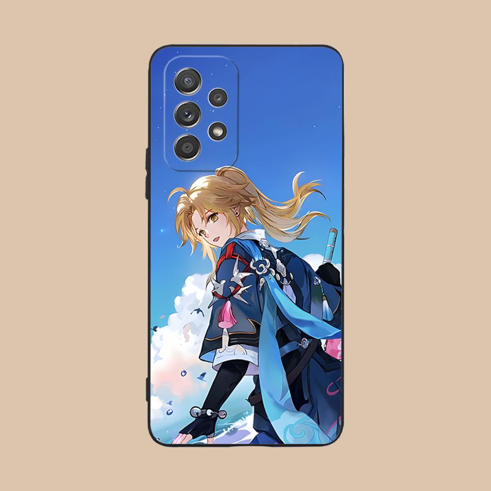 HSR Yanqing Матовый ТПУ Чехол для Мобильного Телефона для Samsung Galaxy M55 54 42 35 34 33 32 23 22 15 14 13 12 F55 5G Цветной Чехол
