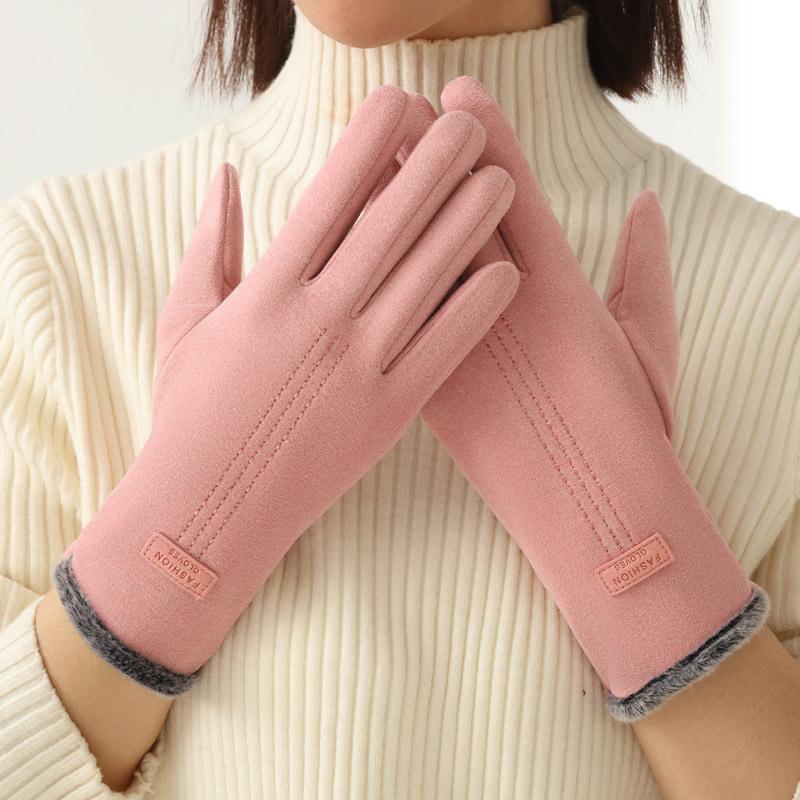 Высококачественные осенне-зимние женские перчатки, утолщенные, для спорта на открытом воздухе, теплые, противоскользящие, для сенсорного экрана, для верховой езды, для женщин