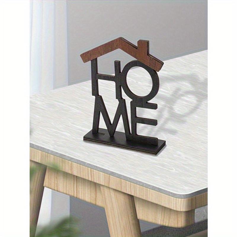 1 шт. Шикарная деревянная буква "HOME" в форме дома, декор, универсальное использование в помещении/на улице, идеальный подарок для дома и офиса, домашний декор, универсальный декор для гостиной