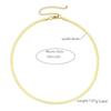 Minimalist Style Golden Color Plated Chain Herringbone Necklace Fashionable Choker Necklace For Daily And Party Decor