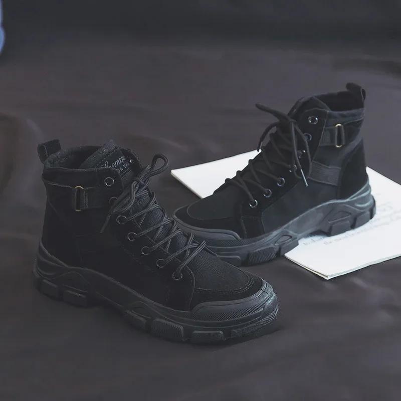 Женские ботильоны, модные, низкие, на шнуровке, рыцарские, короткие, женские, весна-осень, удобные, на низком каблуке, парусиновые туфли Botas Mujer