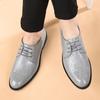 Классические роскошные брендовые формальные свадебные социальные туфли-оксфорды на шнуровке для мужчин, повседневные кожаные туфли для взрослых