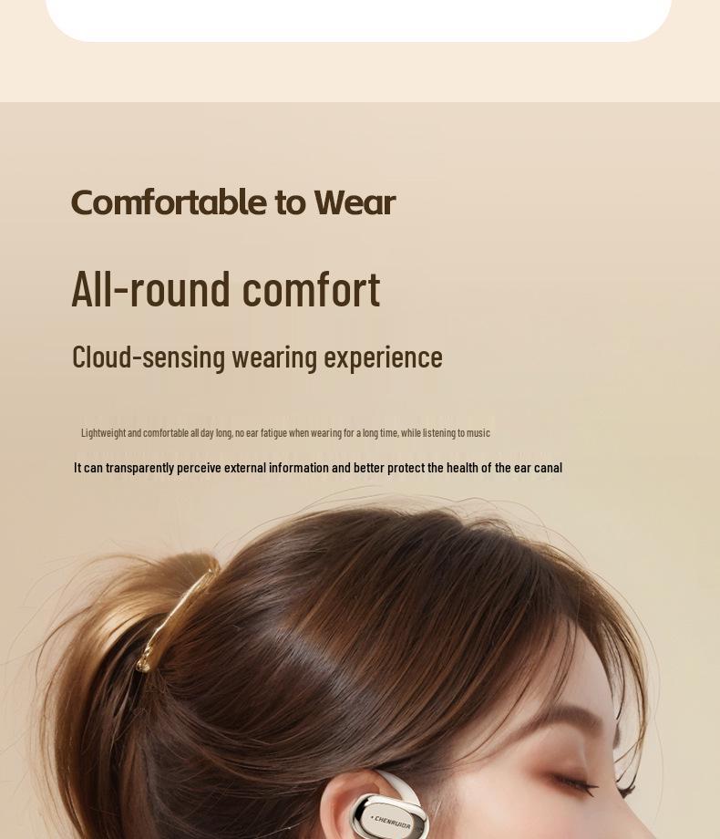 2025 Sport Ear-Hook Bluetooth Headphones: Noise-Canceling, Open In-Ear, Air Conduction, High Quality