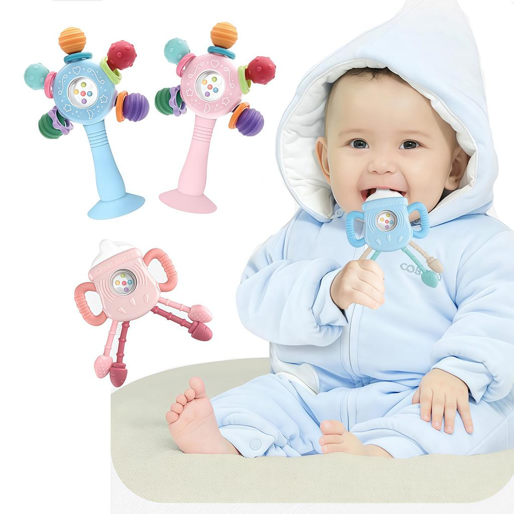 Набор игрушек для прорезывания зубов у младенцев Игрушка для облегчения прорезывания зубов Без BPA Милые формы Игрушки-прорезыватели для младенцев Уход за зубами Предметы для новорожденных