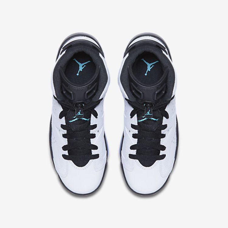 Kids' Sneakers Jordan 6 Retro White Jade Black (GS) White/White-Hyper Jade-Black