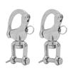 2PCS Eye Swivel Snap Shackle 316 Stainless Steel Swivel Clevis Shackle 5 Inch Quick Release Boat Shackles Sailboat