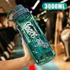 Спортивная бутылка для воды большой емкости 2л 3л с фильтром, экологически чистая пластиковая чашка для воды, портативная бутылка для фитнеса, чайник, не содержит BPA
