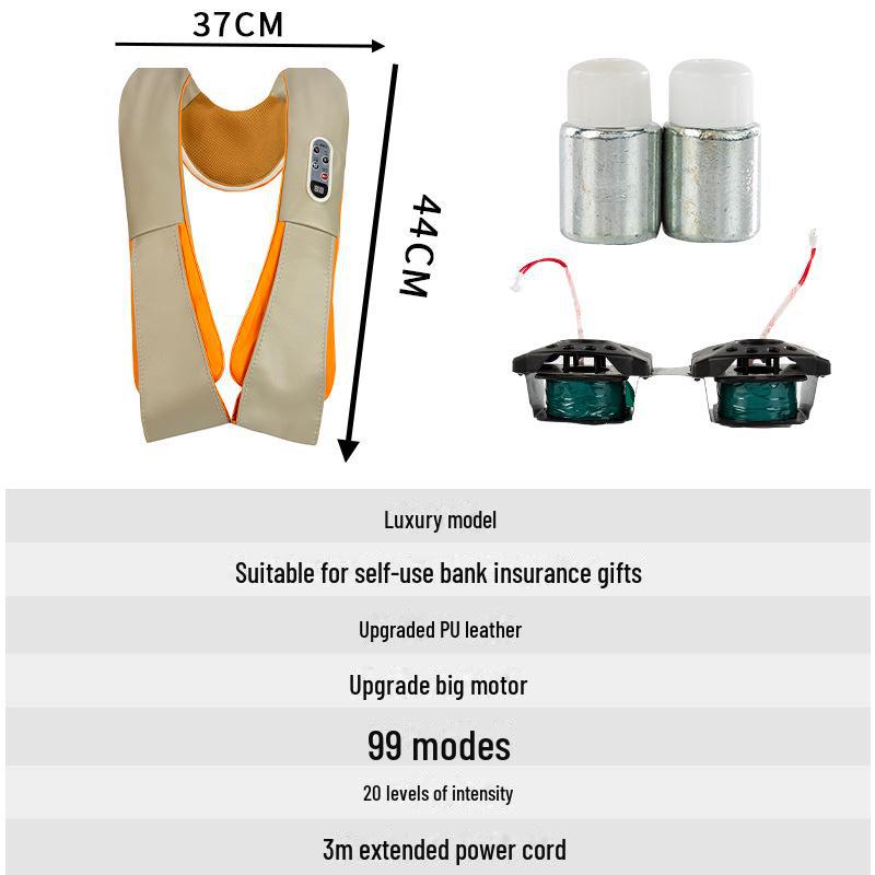 Многофункциональный массажер с подогревом для шеи, талии и плеч с функцией массажа, имитирующего человеческий организм