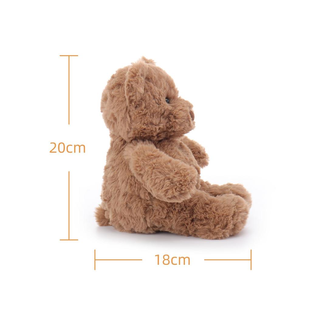 Apricot Lamb Coffee Bear Plush Toy for Soft and Cute Fluffy Coffee Bear for Girls and 20cm Kids, Boys,