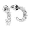 Swarovski Мини Обруч Сплошной Дизайн Родированное покрытие Имитация Хрусталя Серьги Женские Серьги Серебро 5717567