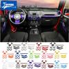 JIDIXIAN Car Steering Wheel Trim Air Conditioning Vent Cover Door Handle Decoration Accessories for Jeep Wrangler JK