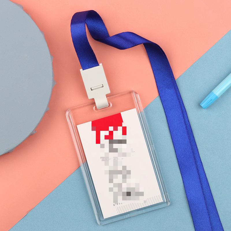 Модный акриловый прозрачный чехол для автобусных карточек, держатель для рабочей карты с ремешком, чехол для рабочей карты для женщин и мужчин, держатель для кредитных карт