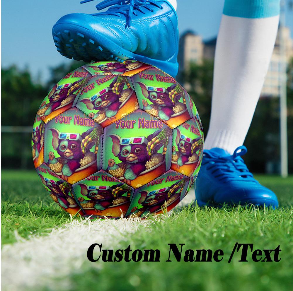Custom Text Size 5 Soccer Ball, Standard Match Football For OutdoorGremlins Gizmo