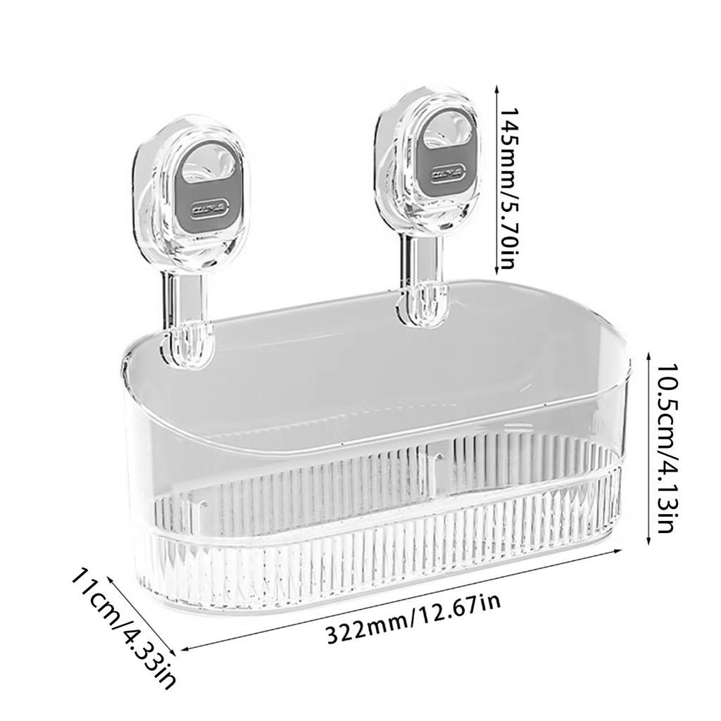 Мощная присоска Стеллаж для хранения Прочный пластиковый присоска Полка Стеллаж для хранения Для ванных комнат Кухонь и Спален