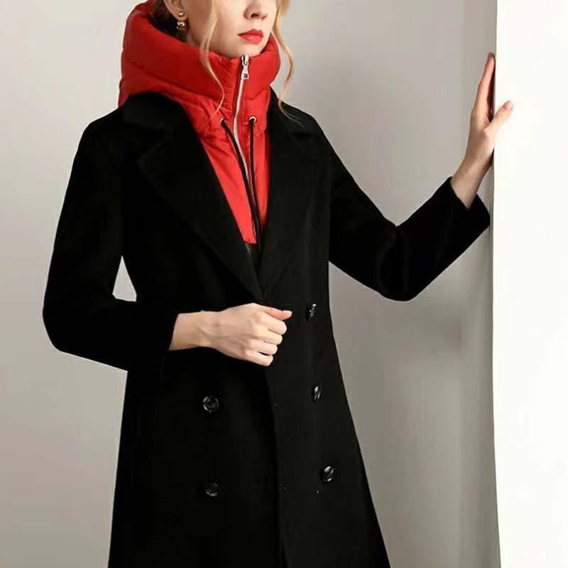 Women Winter Ultralight Down Hooded Windproof Scarf Warm Zippper Drawstring Solid Color Shawl Style One-piece Scarves