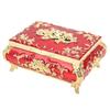 Vintage Jewelry Box Glossy Exquisite Rust Resistant Rose Relief Design Jewelry Storage Box
